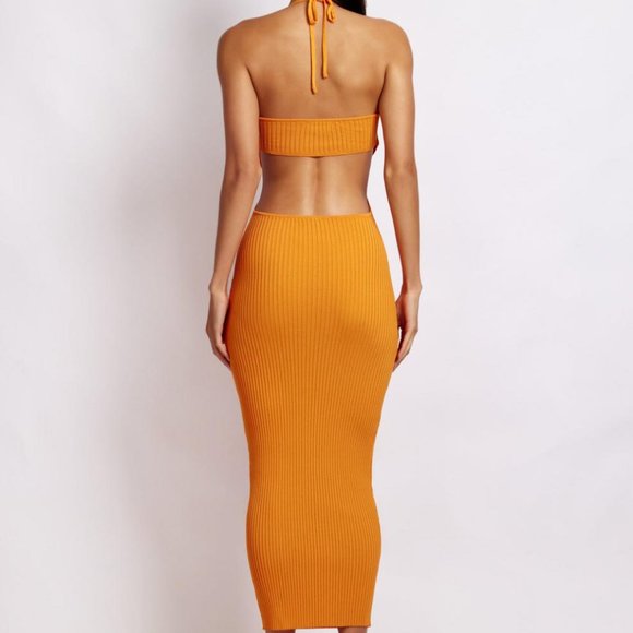 Meshki Morgan Halter Midi Knit Dress - Picture 1 of 5